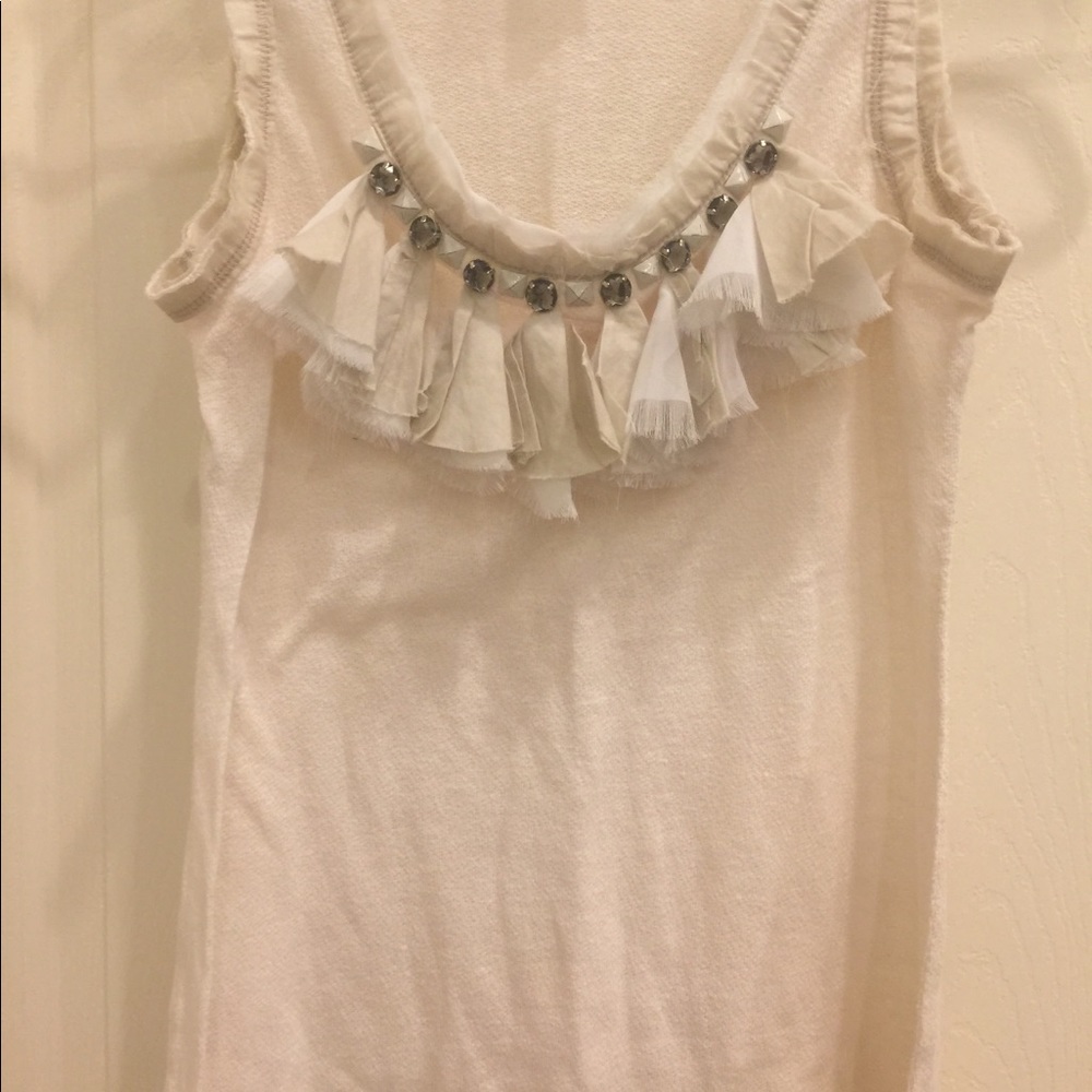 Anthropologie Tank with ruffle detail